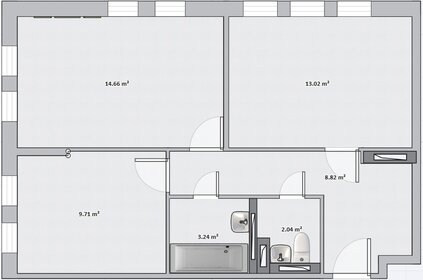 Квартира 52,8 м², 2-комнатная - изображение 1