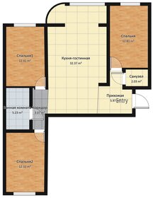 Квартира 78 м², 3-комнатная - изображение 5