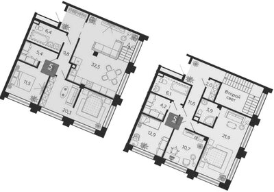 Квартира 156,9 м², 5-комнатная - изображение 1