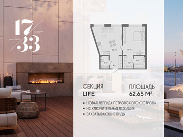 Квартира 62,7 м², 1-комнатные - изображение 1