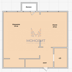Квартира 38,1 м², 1-комнатная - изображение 3