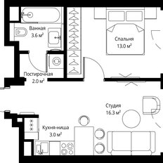 Квартира 37,9 м², 1-комнатная - изображение 3