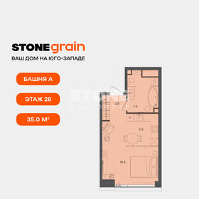 Квартира 35 м², 1-комнатная - изображение 1