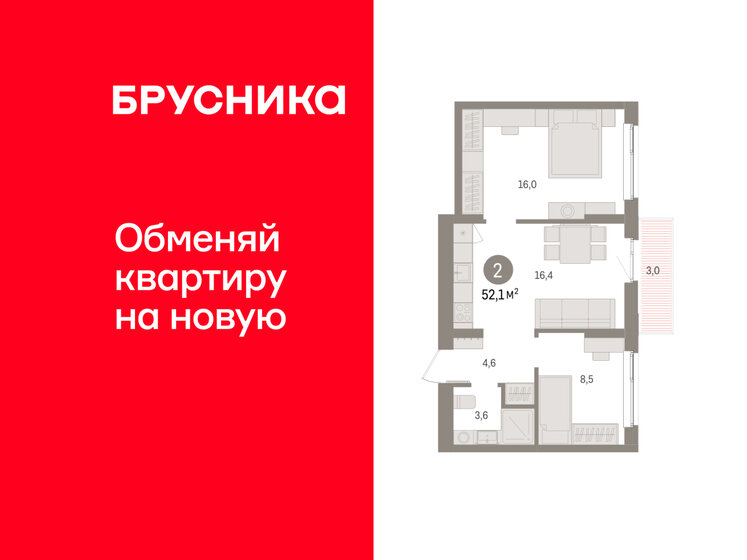 38 м², 1-комнатная квартира 9 850 000 ₽ - изображение 96
