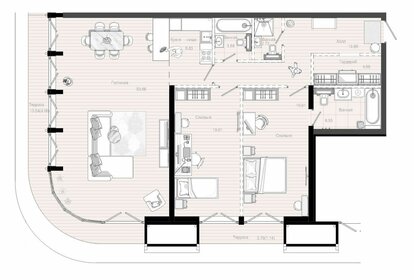 Квартира 137 м², 3-комнатная - изображение 2