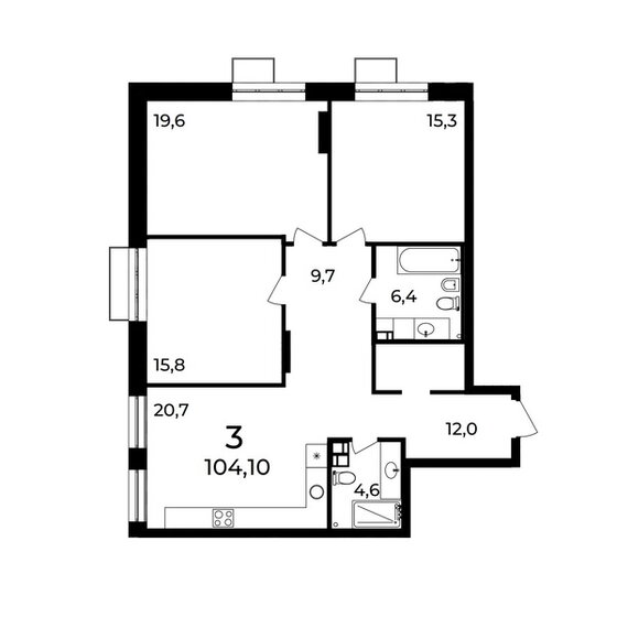 90 м², 3-комнатная квартира 25 200 000 ₽ - изображение 118