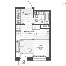 Квартира 28,5 м², 1-комнатная - изображение 3