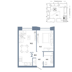Квартира 39,1 м², 2-комнатная - изображение 1
