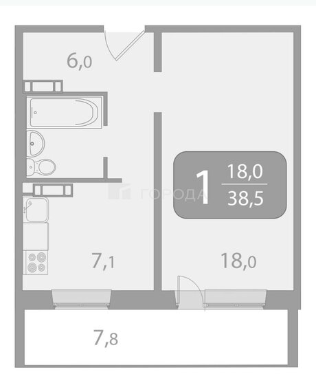 48 м², 2-комнатная квартира 5 300 000 ₽ - изображение 38