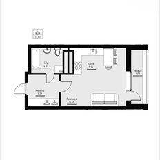 Квартира 33 м², студия - изображение 2