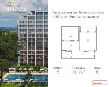 Квартира 111,7 м², 2-комнатные - изображение 1