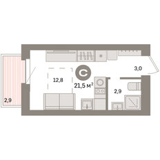 Квартира 21,5 м², студия - изображение 3