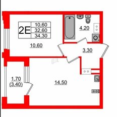Квартира 34 м², 2-комнатная - изображение 5