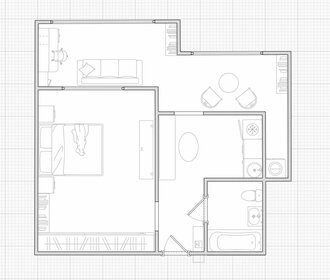 Квартира 38 м², 1-комнатная - изображение 2