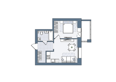 Квартира 40,9 м², 2-комнатная - изображение 1