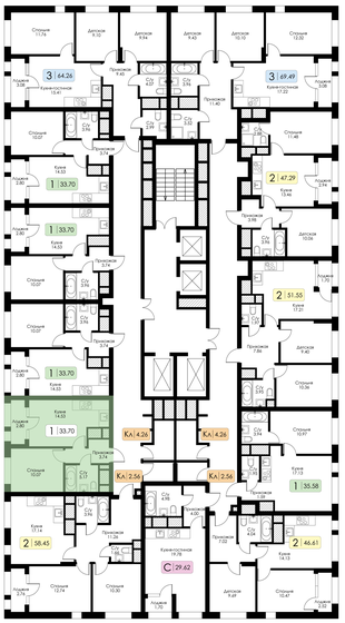 45 м², 1-комнатная квартира 4 890 000 ₽ - изображение 24