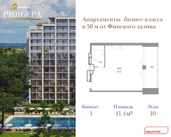 Квартира 41,4 м², студия - изображение 1