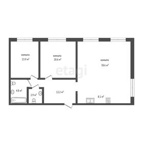Квартира 99,5 м², 2-комнатная - изображение 1