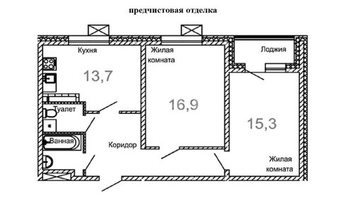 Квартира 64,9 м², 2-комнатная - изображение 1