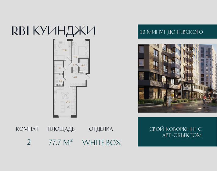 77,7 м², 2-комнатная квартира 26 186 896 ₽ - изображение 1