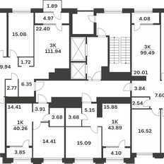 Квартира 99,5 м², 3-комнатная - изображение 3