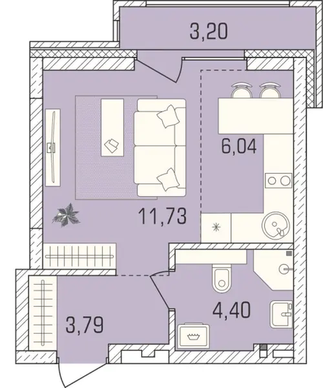 24,2 м², апартаменты-студия 2 865 000 ₽ - изображение 70