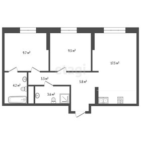 Квартира 53,4 м², 2-комнатная - изображение 1