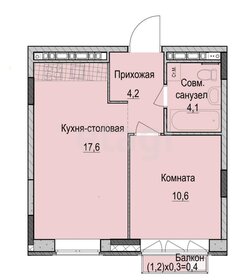 Квартира 36,9 м², 1-комнатная - изображение 1