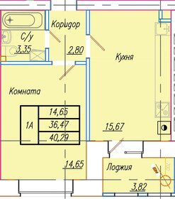 Квартира 40,3 м², 1-комнатная - изображение 1