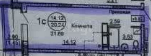 Квартира 21,7 м², студия - изображение 2