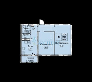 Квартира 56,2 м², 2-комнатная - изображение 1