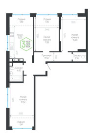 Квартира 87,2 м², 3-комнатная - изображение 1
