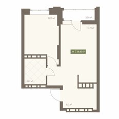 Квартира 38,8 м², 1-комнатная - изображение 2