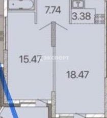 Квартира 55,5 м², 2-комнатная - изображение 1