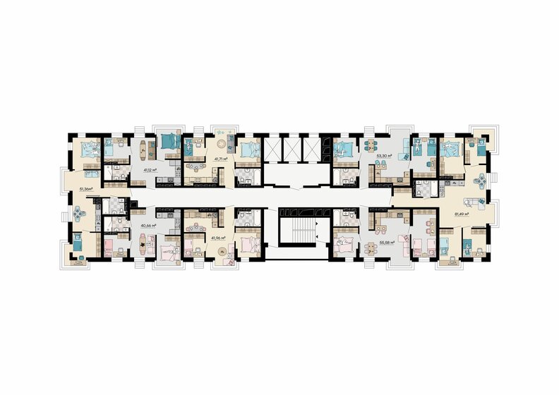 69,8 м², 2-комнатная квартира 15 390 000 ₽ - изображение 81