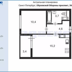 Квартира 33,9 м², 1-комнатная - изображение 2