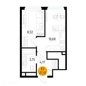 Квартира 27,1 м², 1-комнатная - изображение 1