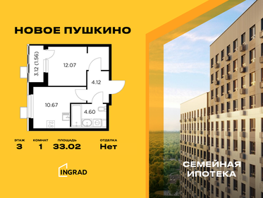 Квартира 33 м², 1-комнатная - изображение 1