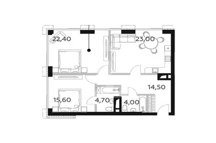 Квартира 81,8 м², 3-комнатная - изображение 1