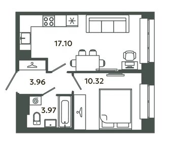 Квартира 35,4 м², 1-комнатная - изображение 1