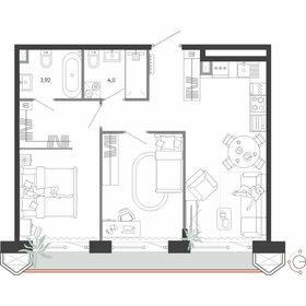 Квартира 62,7 м², 2-комнатная - изображение 1