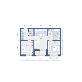 Квартира 65,9 м², 2-комнатная - изображение 1