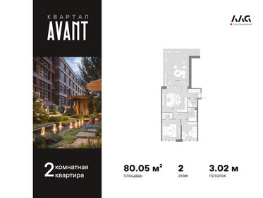 Квартира 80,1 м², 2-комнатная - изображение 1