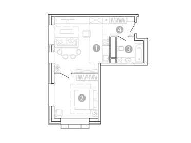 Квартира 47,8 м², 2-комнатная - изображение 1