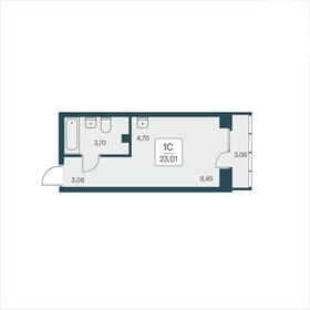 Квартира 23 м², студия - изображение 1
