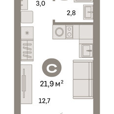 Квартира 21,9 м², студия - изображение 3