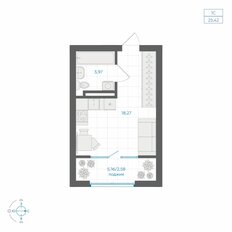 Квартира 25,4 м², студия - изображение 2