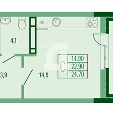 Квартира 25 м², студия - изображение 2