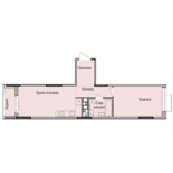 44,6 м², 1-комнатная квартира 6 289 100 ₽ - изображение 44