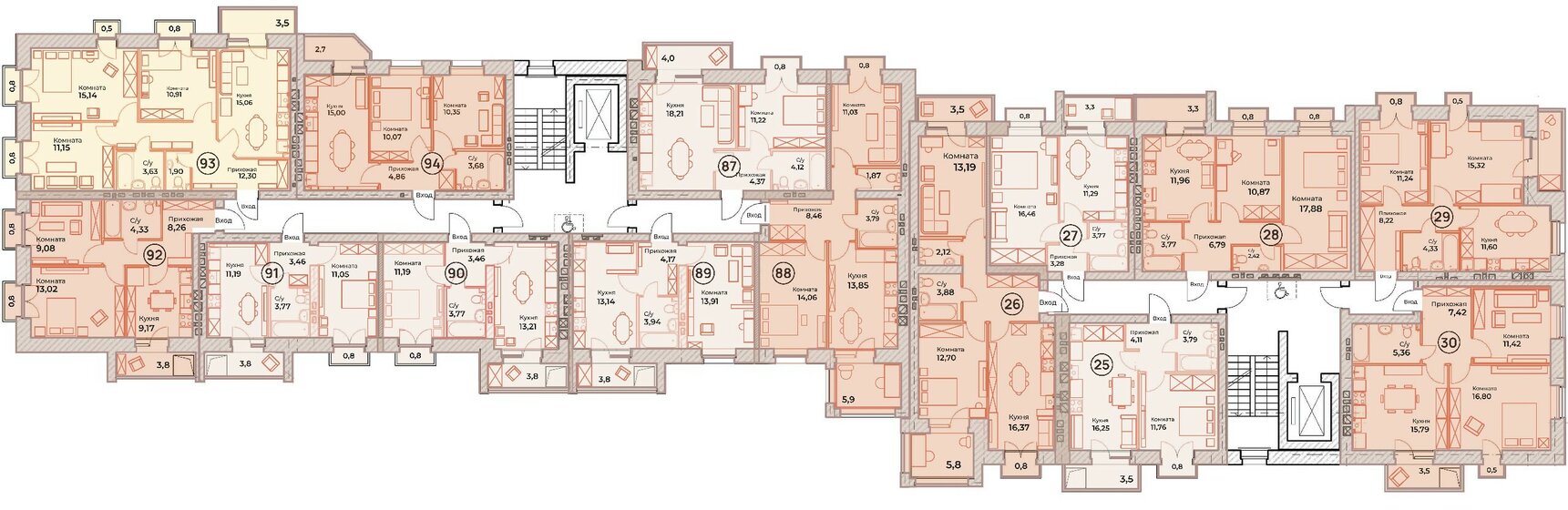 39 м², 1-комнатная квартира 4 100 000 ₽ - изображение 98